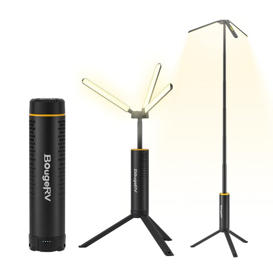 BougeRV Camping Lantern - 15600mAh, Rechargeable, Black - product view 1