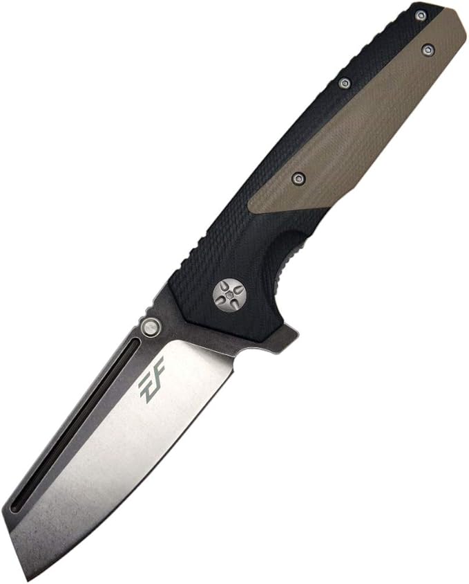 Eafengrow EF68 Folding Knife D2 Blade and G10 Handle with Clip Ball Bearing Pivot Pocket Knife Everyday Carry EDC Tool for Outdoor Rescue Survival (desert)