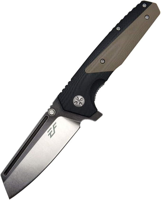 Eafengrow EF68 Folding Knife D2 Blade and G10 Handle with Clip Ball Bearing Pivot Pocket Knife Everyday Carry EDC Tool for Outdoor Rescue Survival (desert)