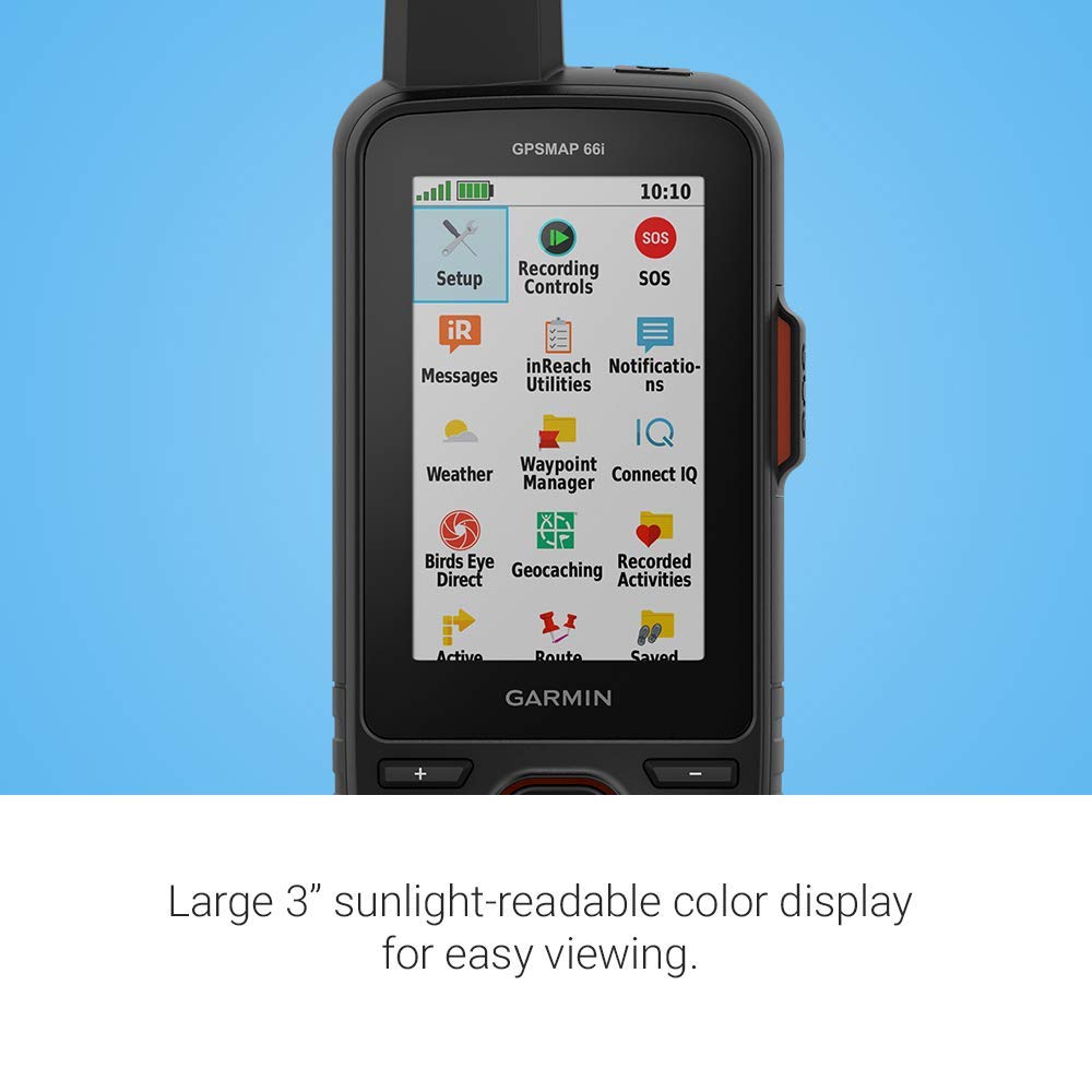 Garmin GPSMAP 66i, GPS Handheld and Satellite Communicator, Featuring TopoActive mapping and