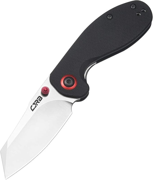 CJRB Maileah Pocket Knife with 2.39?™â€?AR-RPM9 Powder Steel Blade Folding Knife with G10 Handle Tactical Knife & EDC Knife Pocket Knife for Men Ideal for Outdoor Survival Camping Hunting, 1918 Black