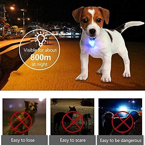 LaRoo Dog Lights for Night Walking, Led Dog Collar Lights for Nighttime, Clip On Light up Dog Collar Dog Walking Flashlight (Green)