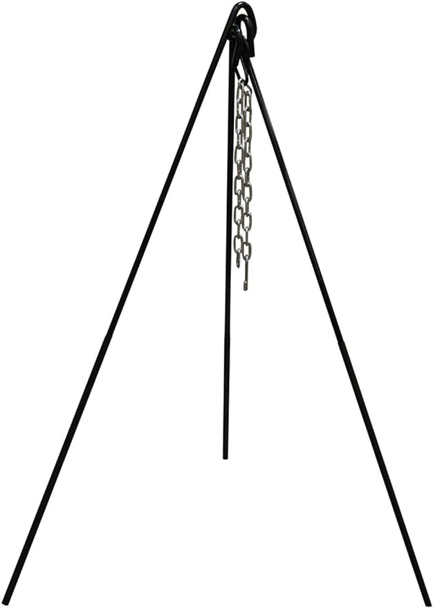 Cuisiland Camping Tripod Campfire Cooking Dutch Oven Tripod Adjustable Grill Tripod for Outdoor Campfire Cooking Camping, Picnic