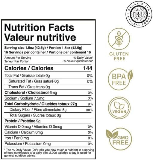 Pride Of India - PACK of 6 - Indian Split Yellow Pigeon Peas - Protein & Fiber Rich Toor (Arahar) Dal, 1.5 Pound Jar