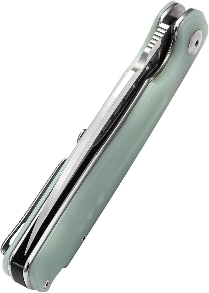 Sitivien ST131 Folding Knife,D2 Blade G10 Handle EDC Tool Knife with Liner Lock for Outdoor Camping Hiking Fishing(Jade)