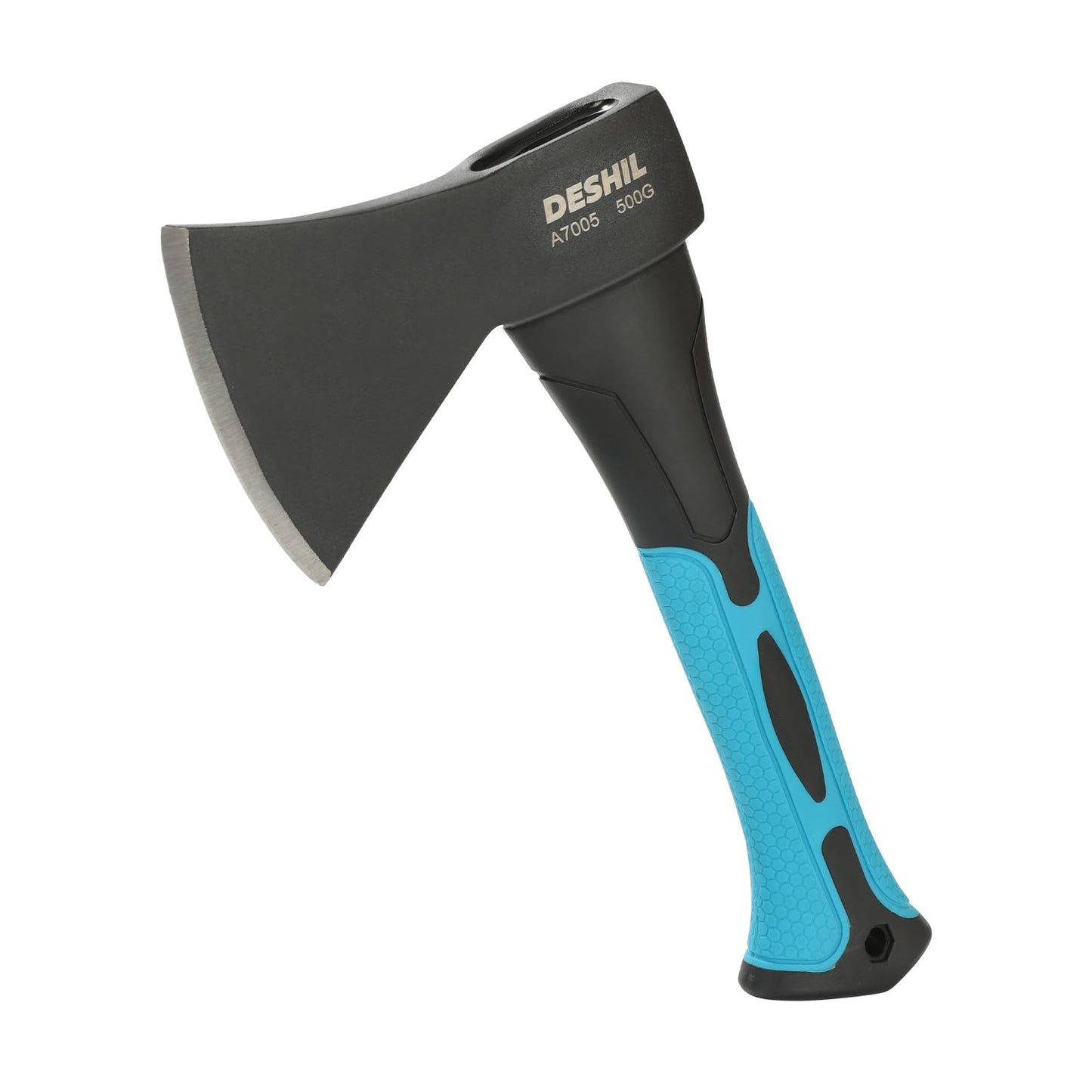DESHIL 10 inch Outdoor Hatchet Axe Mini Camping Axe with Sheath-Blue