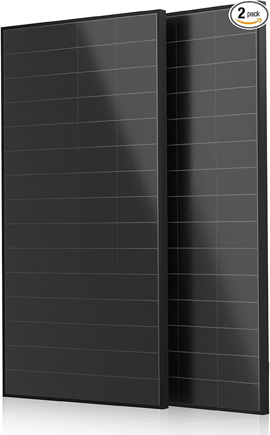 ECO-WORTHY 200 Watt Solar Panel,25.2% High-Efficiency Solar Cell,All Back Contact HPBC Technology No Front Gridlines Design Max Output Power,IP68 Rate,for Home Roof Camp RV Boatï¼?pcs(1 Pack)