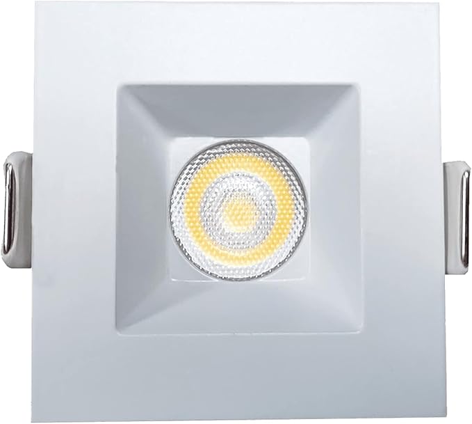 4-Inch LED Square Downlight Luminaire. Recessed Ceiling Light Fixture, 18-Watt, CCT 5 Color Changing (2700K/3000K/3500K/4000K/ 5000K), 1360 Lumens, White, Dimmable