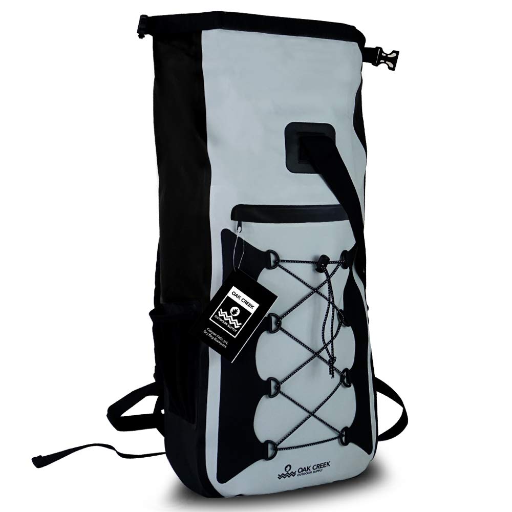 Oak Creek Canyon Falls 30L Dry Bag Backpack. Premium Waterproof Backpack with Padded Shoulder