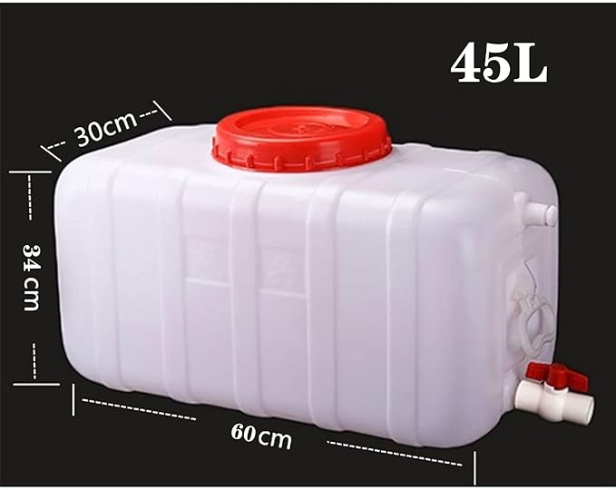 NAKAN Large Storage Container Portable Water Bucket Plastic Travel Desktop Container Rainwater Collection Storage Container Outdoor Water Storage for Camping Hiking Climbing(Size:45L)