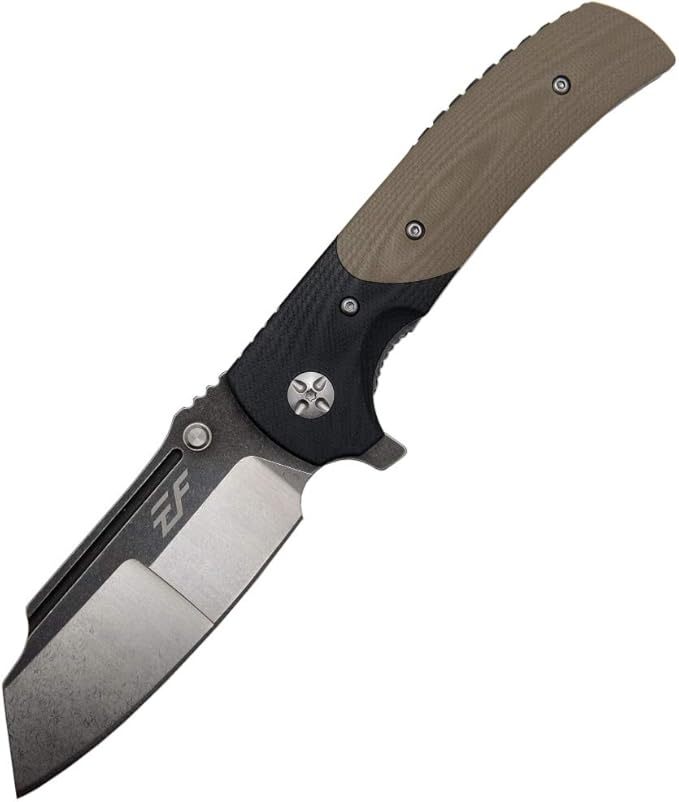 Eafengrow EF69 Pocket EDC Knife with Clip,Flipper Folding Knife for Camping Survival and Outdoor Activities Liner Lock. (EF69-desert)