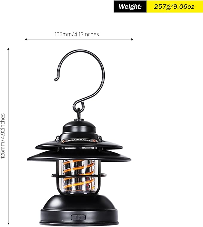 Camping Lantern Lights LED Lamp Type C Rechargeable, Emergency Light 8-130h Runtime for Power Outages, Outdoors Camping Lantern (Green)