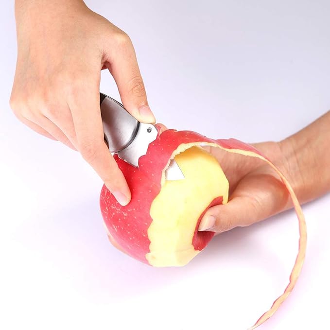 Pocket Knife, Small Folding Wood Handle Stainless Steel Everyday Carry Knife, Blade Length: 2in