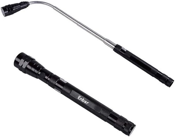 Magnetic Telescopic Elastic Neck Picking Tools, Portable Expandable Magnetic Telescopic LED Flashlight Magnetic Pickup Tools Work Lights Flashlight Magnetic, Outdoor Multi-Purpose Flashlight