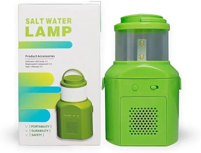 Salt and Water Camping Lamp, Outdoor Lanterns Camping Essentials, No Batteries Required Lights for Emergency Supplies, 400H Continuous Lighting, Survival Kit for Hurricane