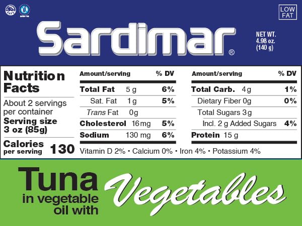 Sardimar Chunk Light Tuna ( Vegetables- Pack of 6 )