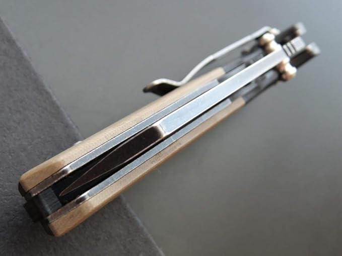 Eafengrow EF68 Folding Knife D2 Blade and G10 Handle with Clip Ball Bearing Pivot Pocket Knife Everyday Carry EDC Tool for Outdoor Rescue Survival (desert)