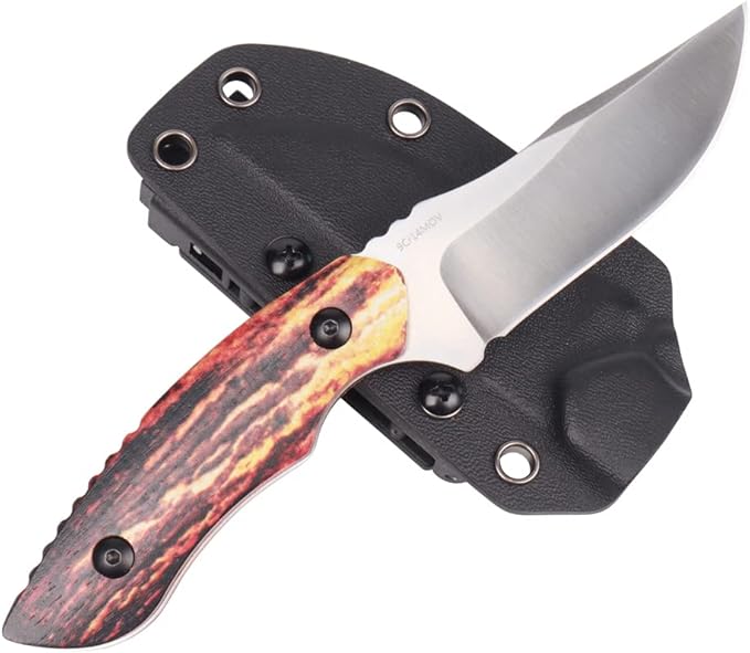 Masalong kni238 camping small fixed High-carbon steel blade survival hunting knife with sheath