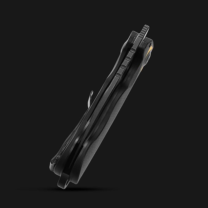 Sitivien ST162 Folding Knife,AUS-10 Steel Blade with G10 Handle Pocket Knife EDC Tool Knife for Outdoor Camping,Hiking,Hunting,Fishing(Yellow)