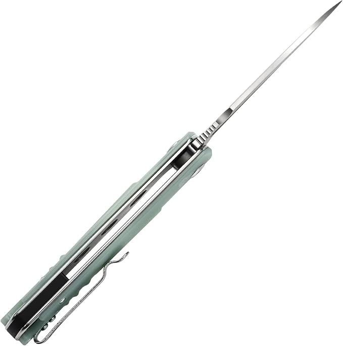 Sitivien ST131 Folding Knife,D2 Blade G10 Handle EDC Tool Knife with Liner Lock for Outdoor Camping Hiking Fishing(Jade)