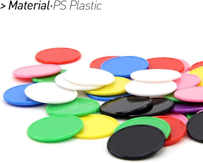 200 PCS Personalized Plastic Poker Chips, Full Color Print Your Logo and Text on The Chip, Good for Drink Tokens, Poker Card Game