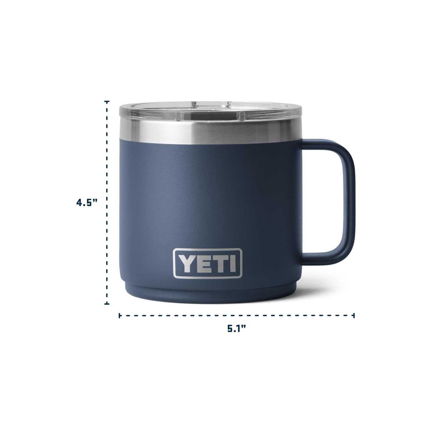 YETI Rambler 14 oz Ceramic Lined Stackable Mug, Navy