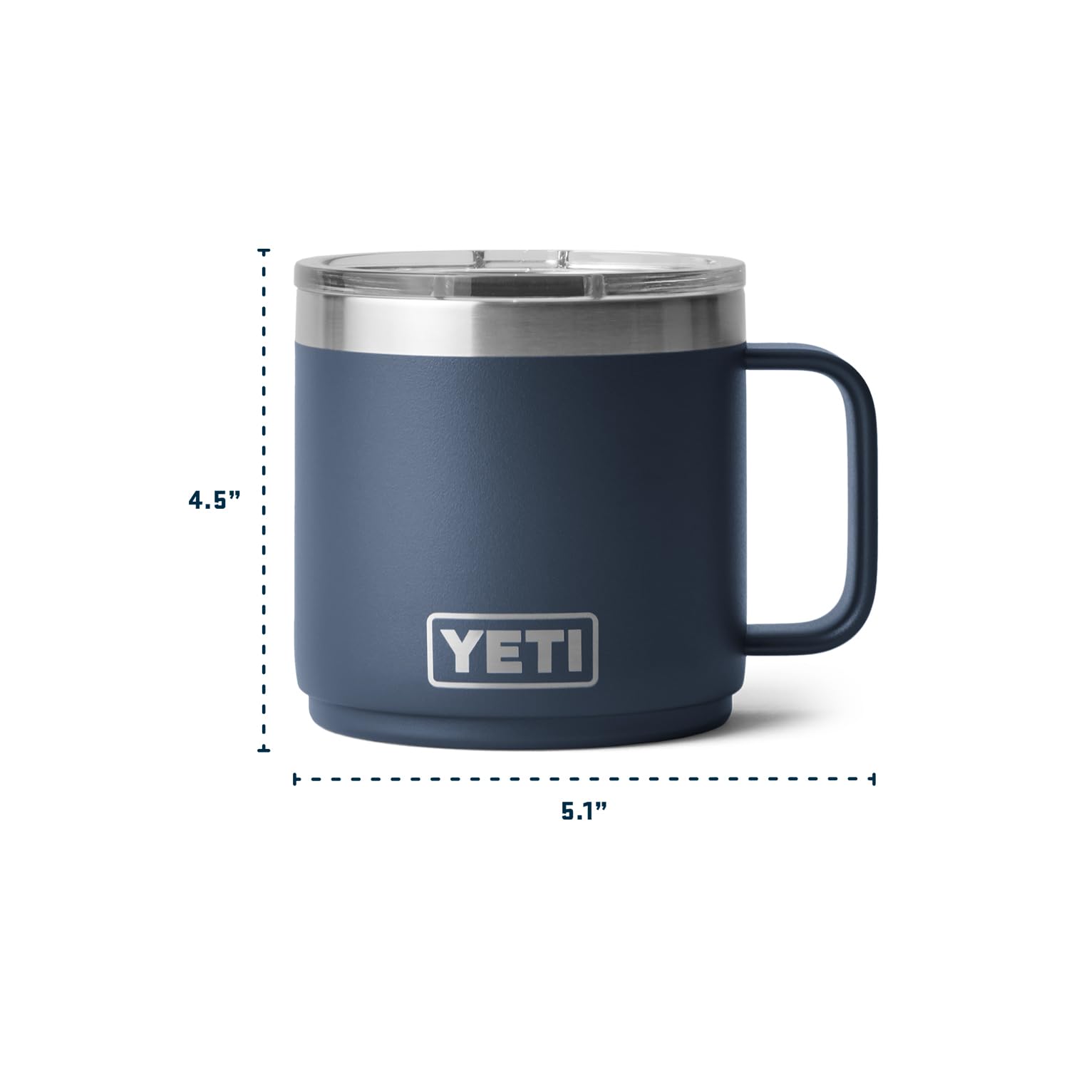 YETI Rambler 14 oz Ceramic Lined Stackable Mug, Navy