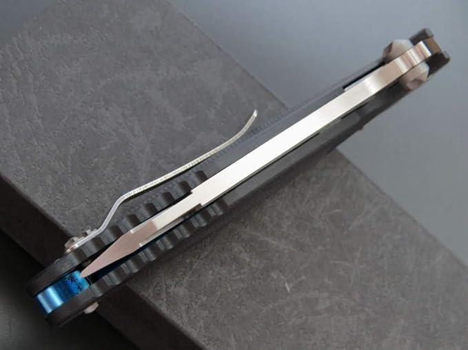 Eafengrow EF55 Pocket Knife Folding Knife G10 Handle D2 Steel Blade Folder EDC Tool Knifes for Working Camping with Clip(Black)