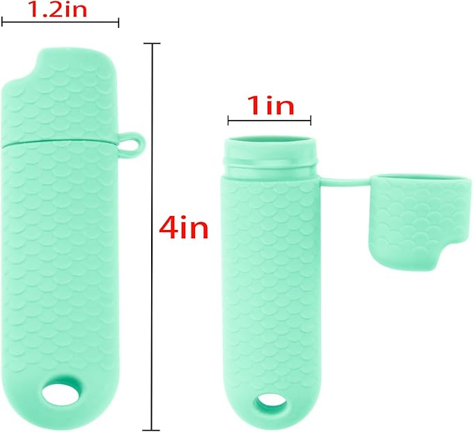 Waterproof Lighter Case Cover Holder for BIC Regular Lighters Sleeve Type J6 Outdoor Survival Multipurpose Seal Lighter Pouchfor Hiking and Camping (Cyan, 2)