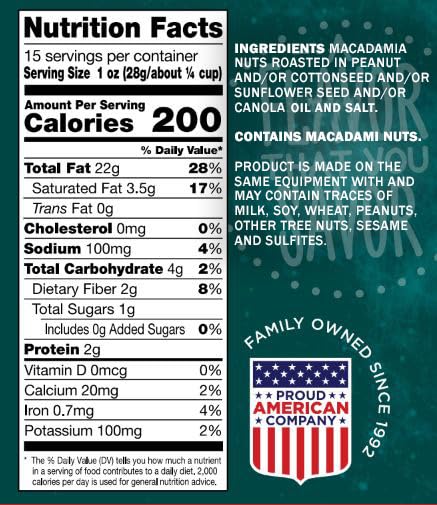 Imperial Nuts - Macadamia Nuts | Gluten Free, Vegan and Keto Friendly Food | Plant Based Protein, Delicious Buttery Taste | Kosher | Oil Roasted Salted