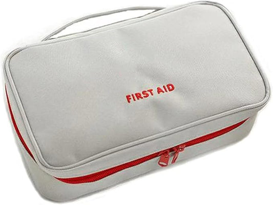 First Aid Bag - First Aid Kit Bag Empty for Home Outdoor Travel Camping Hiking, Mini Empty Medical Storage Bag Portable Pouch (Gray)