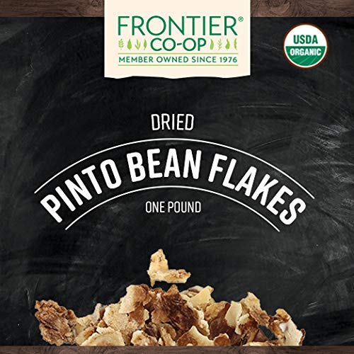 Frontier Co-op Organic Pinto Bean Flakes, 1lb Bulk Bag, Hearty and Flavorful | Made from Organic Pinto Beans | Versatile for Various Cuisines, Kosher