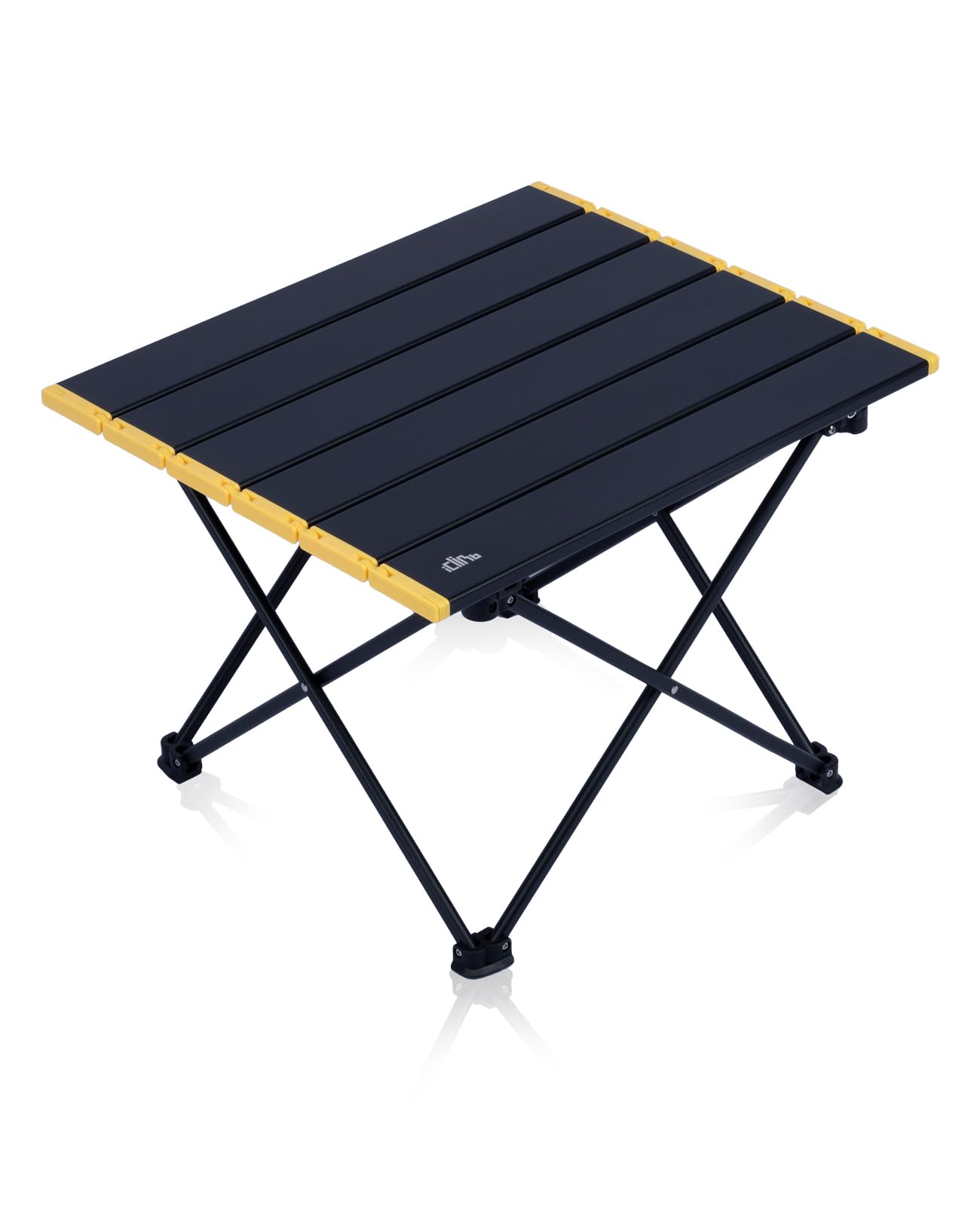 iClimb Ultralight Compact Camping Folding Table (Black - S)