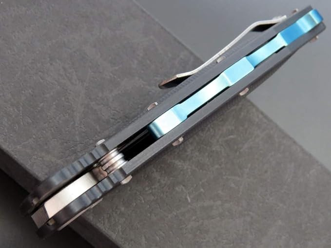 Eafengrow EF55 Pocket Knife Folding Knife G10 Handle D2 Steel Blade Folder EDC Tool Knifes for Working Camping with Clip(Black)