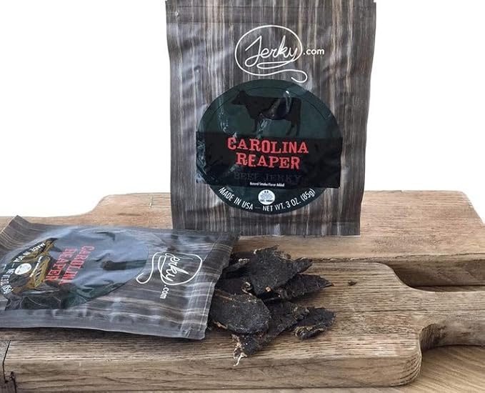 Jerky.com Hot Jerky Combo - Featuring Habanero, Ghost Pepper, Carolina Reaper, and Classic Hot Beef Jerky - Perfect for Heat Seekers and Flavor Enthusiasts - Great Gift for Men (4 Flavors - 2.5 oz. bags)
