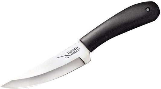 Cold Steel Roach Belly 4.5" German 4116 Stainless Steel Fixed Blade Trailing Point Outdoor Hunting Utility Knife, 4" High Impact Polypropylene Handle, Durable Sheath Included