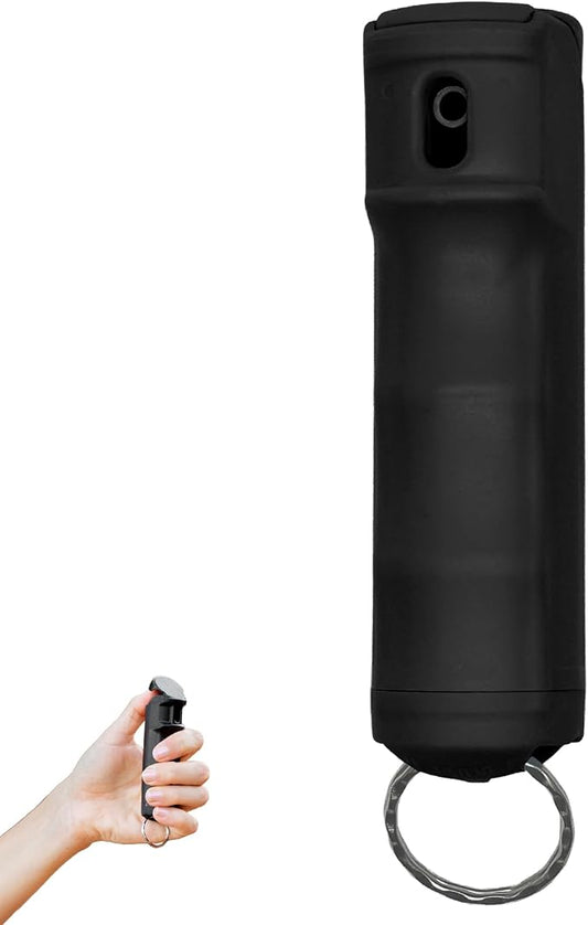 FURY Fliptop Hardshell Pepper Spray, 12ft Range, UV Dye Identifier, Police Strength, Made in USA