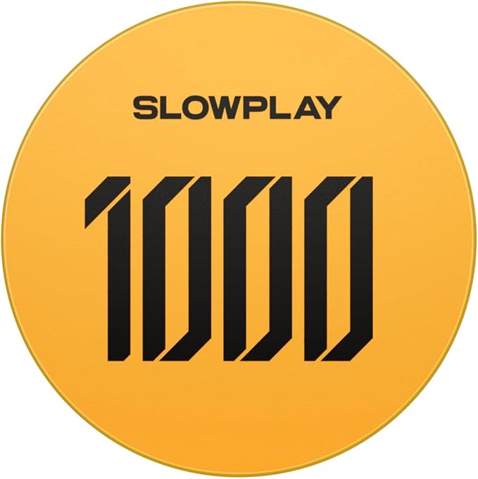 SLOWPLAY Godel Ceramic Poker Chips in Bulk, Casino Grade Ceramic 10-Gram Poker Chip for Texas Hold'em, 39mm Professional Chips Pack of 50 with Denomination of 1000