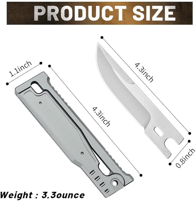 Generic Folding Pocket Knife Kit, Tactical Locking Pocket Knife, 3.15"" D2 Steel Blade, T6 Aluminium Inlay G10 Handle, Camping Folding Knife for Men Woman