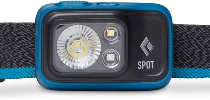 BLACK DIAMOND Spot 400 Headlamp | 400 Lumens Brightness, Dimmable | Waterproof & Durable | 3X AAA Battery Operated (Included) | Azul