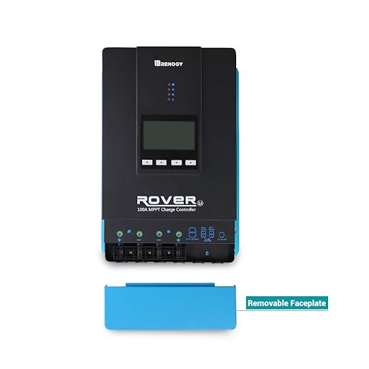 Renogy 100A 12V/24V/36V/48V DC Input MPPT Solar Charge Controller Auto Parameter Adjustable LCD Display Solar Panel Regulator fit for Gel Sealed Flooded and Lithium Battery, Rover 100A,Black