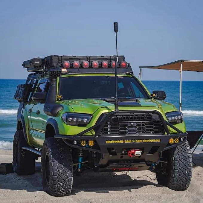 Lensun 50W 12V Hood Flexible Solar Panel for Toyota Tacoma 3rd Gen (2016-2023) TRD Sport/Pro - Off Grid Solar Power for Offroading/Overlanding/Camping