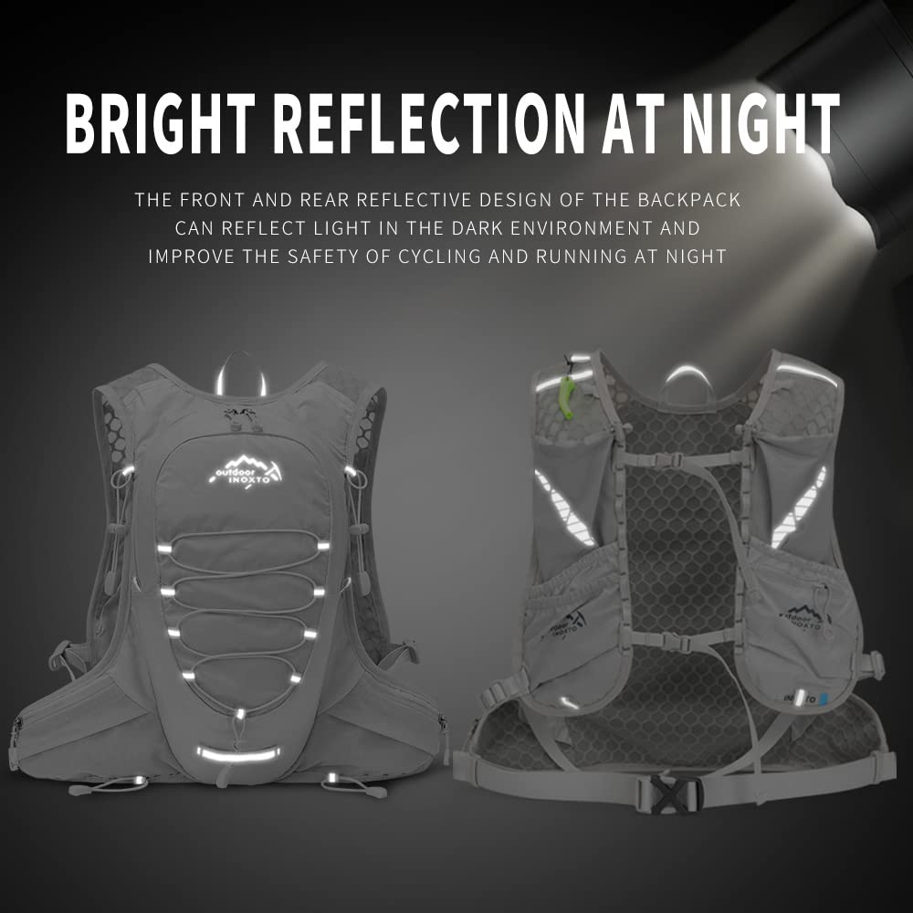 IX INOXTO Running Hydration Vest for Men & Women - 3L Water Backpack for Trail Running, Marathon