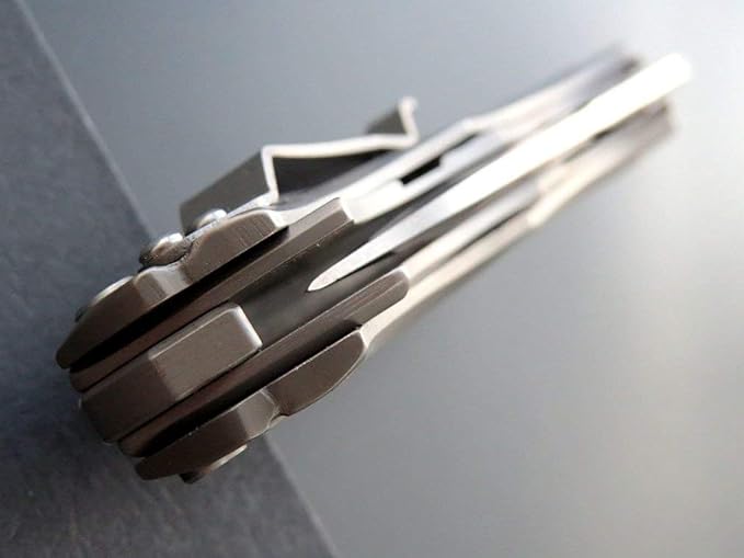 Eafengrow Folding Pocket Knife with D2 Blade Steel Handle Camping Tactical Knife (EF204-silver)