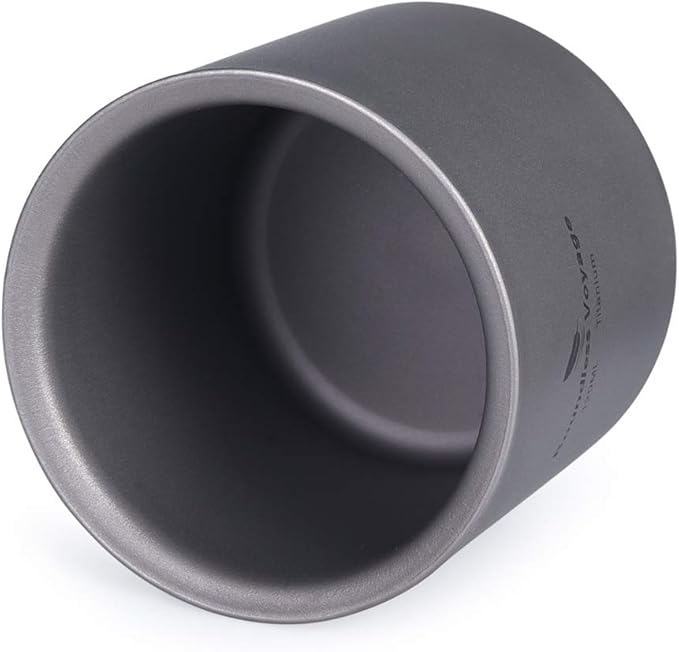 Boundless Voyage 3 in 1 Double Walled Titanium Cup Heat Resistant Mini Tea Drink Cup Outdoor Camping Mug Coffee Cups Camping Accessories Ti15152B