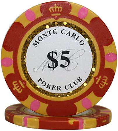 1000 pcs 14g Monte Carlo Poker Club Poker Chips Set with Aluminum Case Custom Build