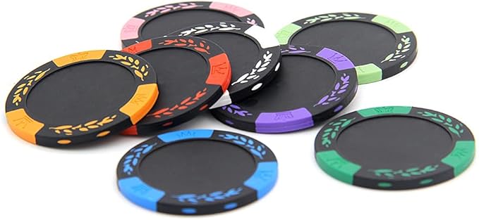 100 Premium Clay Poker Chips, Customized Your Image and Text, 11.5 Gram Casino Chips for Texas Hold’em, Blackjack Gambling