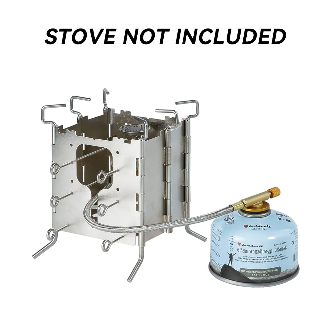 Hotdevil 100 Grams Camping Stove Fuel Butane Propane Blend Isobutane Fuel Canister (4 packs)