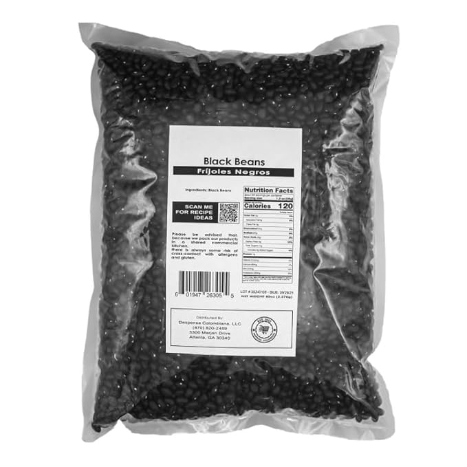 15 Lbs Dried Black Beans Bulk - Frijoles Negros Ideal for New Dishes - Frijoles Negros Bulk Grown in USA - Triple Cleaned Bulk Black Beans in a Bag- Despensa Colombiana