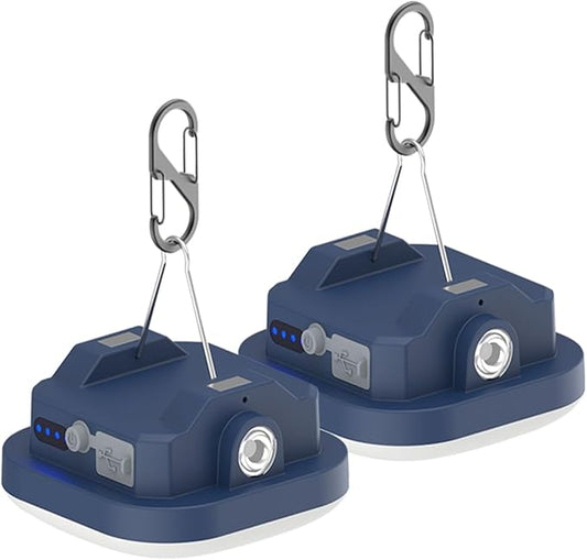 LED Camping Lantern Rechargeable TeiNewBy 1500LM 10000mAh up to 12-120 Hours Running, 4 Light Modes, IP54 Waterproof,Magnetic Base for Hurricane Emergency, Outdoor, Hiking, Home and Car(2pcs)